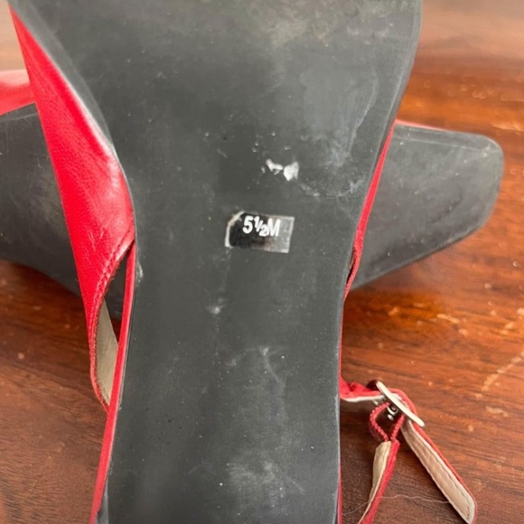 Franco Sarto Women’s Red Slingback Shoes size 5.5/ 6 - Picture 5 of 8